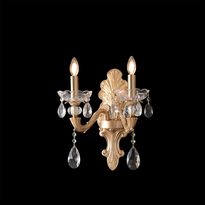 Crystal Lux ELIZABETH AP2 BRASS