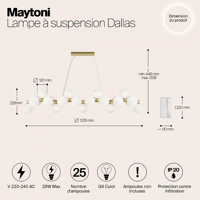 Светильник Maytoni MOD547PL-25BS